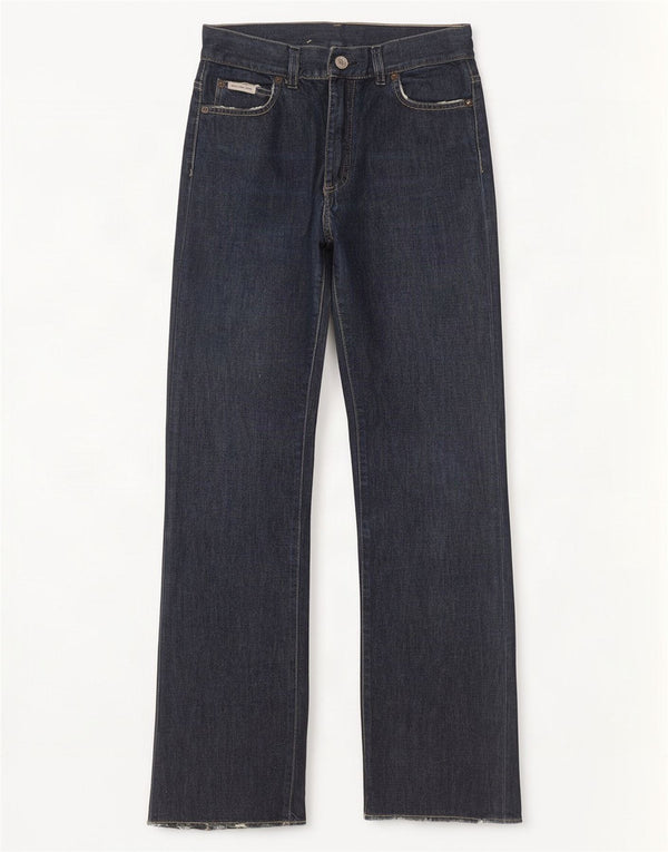 Jeans dritti da donna Calvin Klein W27 L32 cotone blu navy