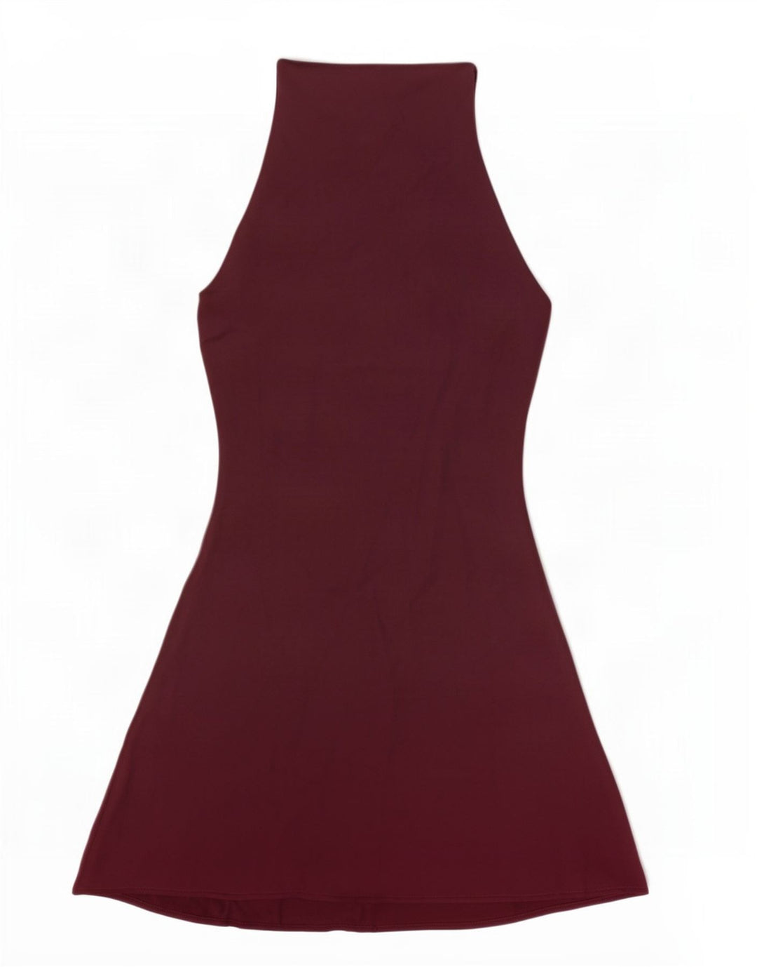 Abito da donna Zara con scollo all'americana UK 10 piccolo in poliestere bordeaux