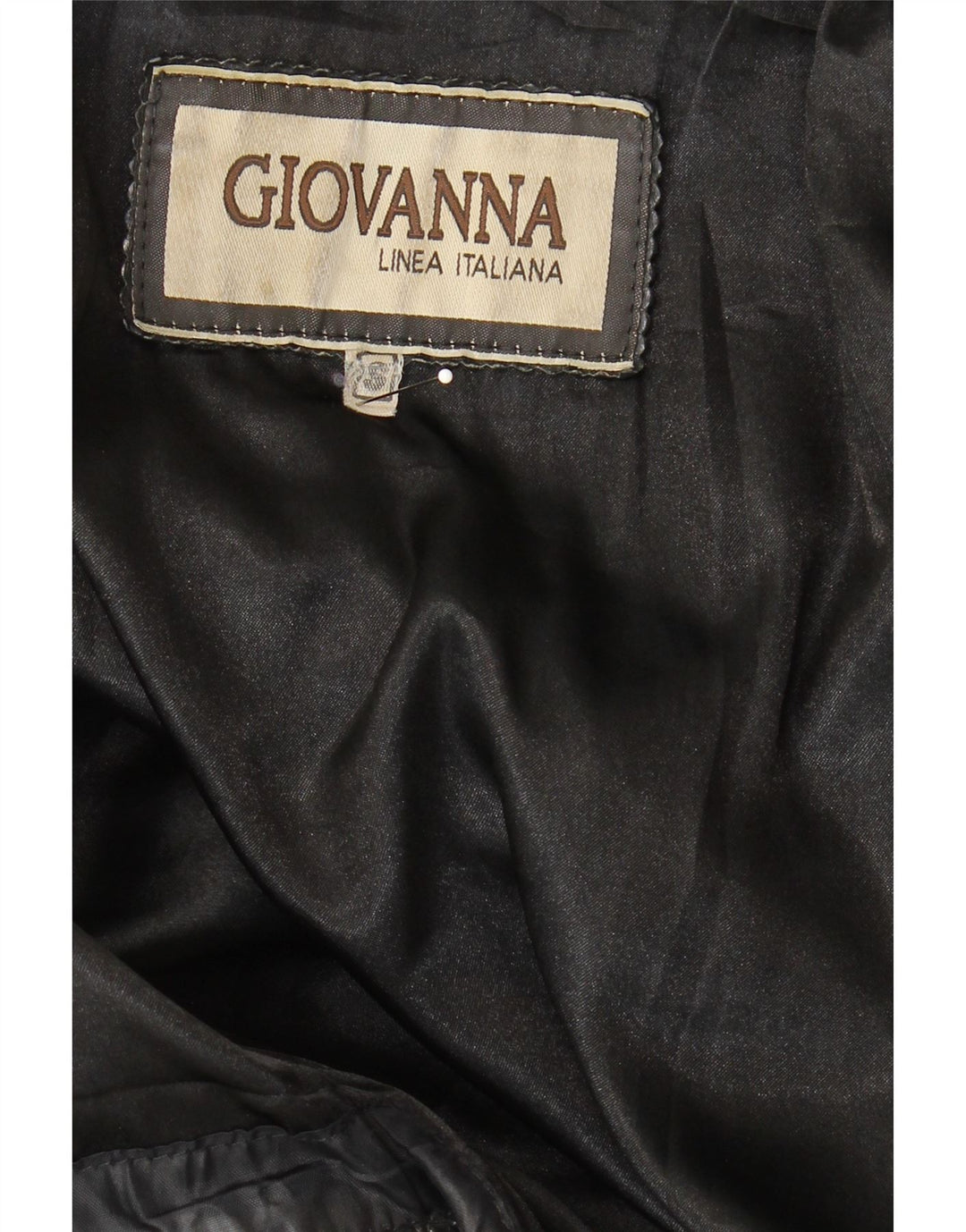 Giacca in pelle vintage da uomo UK 36 piccola nera