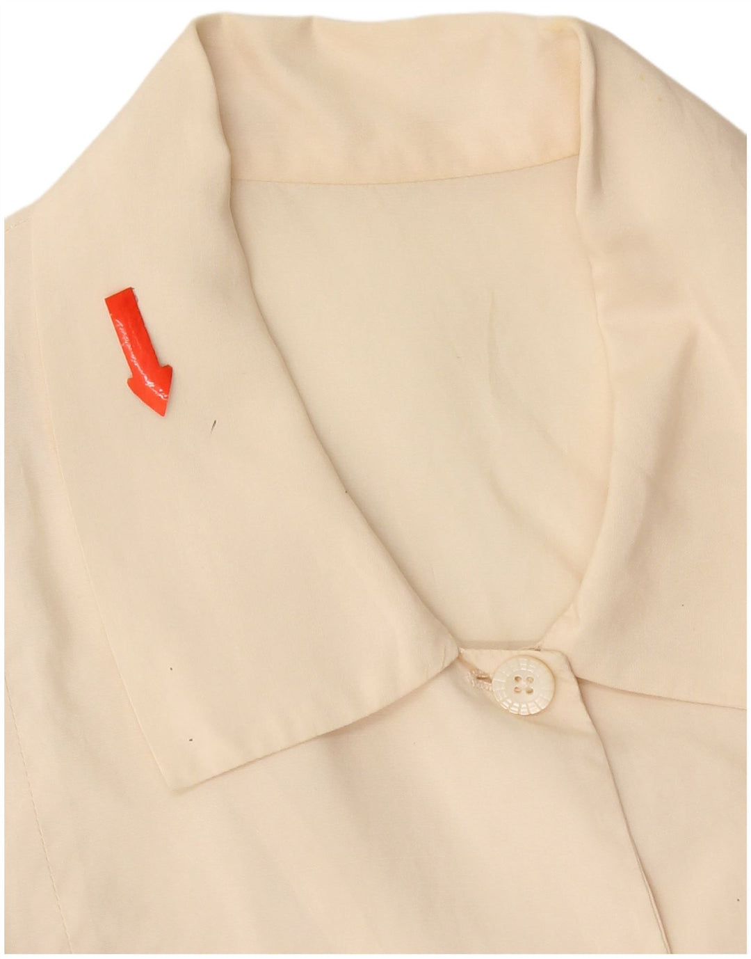 Camicetta corta da donna vintage UK 14 Beige medio