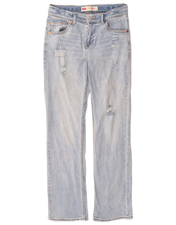 Levi's Ragazze 551 Jeans Straight Distressed 13-14 Anni W28 L30 Cotone Blu