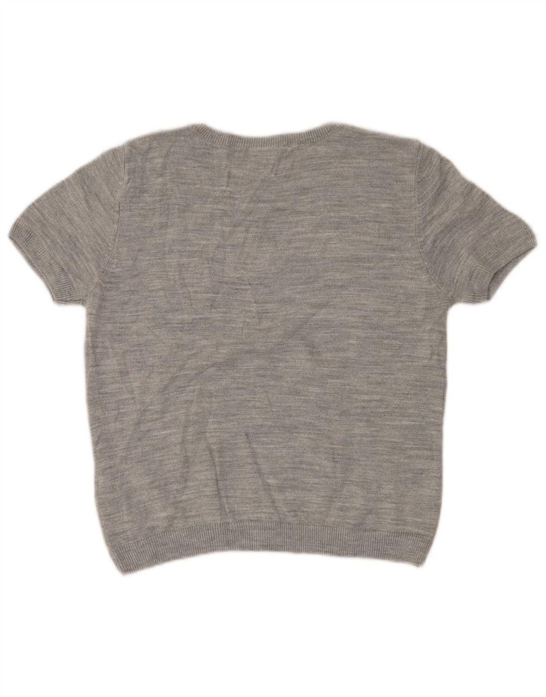 MARKS & SPENCER Maglione corto girocollo da donna UK 12 Grigio medio