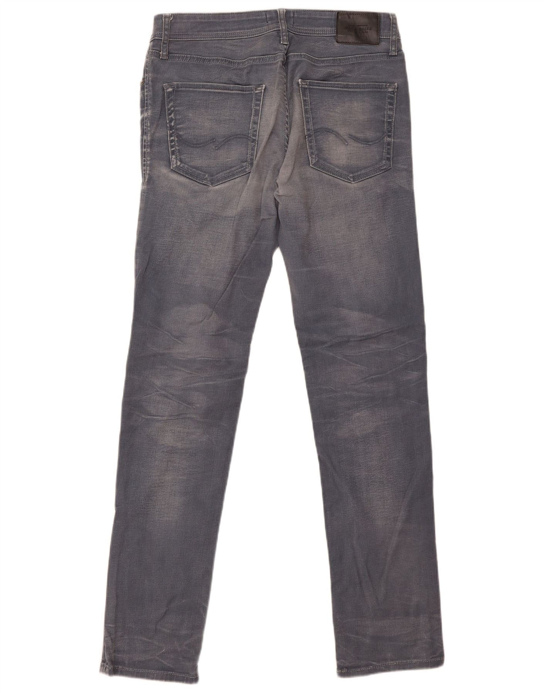 Jack & Jones Uomo Tim Slim Jeans W34 L34 Cotone Grigio