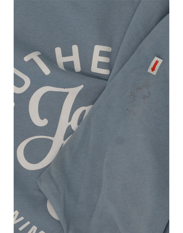 Jack & Jones Felpa con grafica da uomo Maglione in cotone blu medio