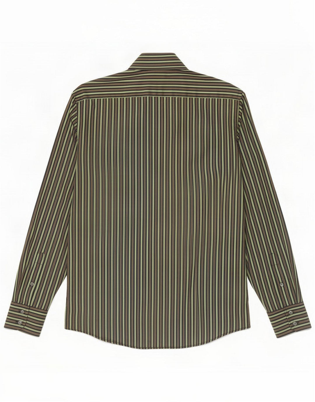 Camicia da uomo Ted Baker taglia 3 Cotone a righe verde medio