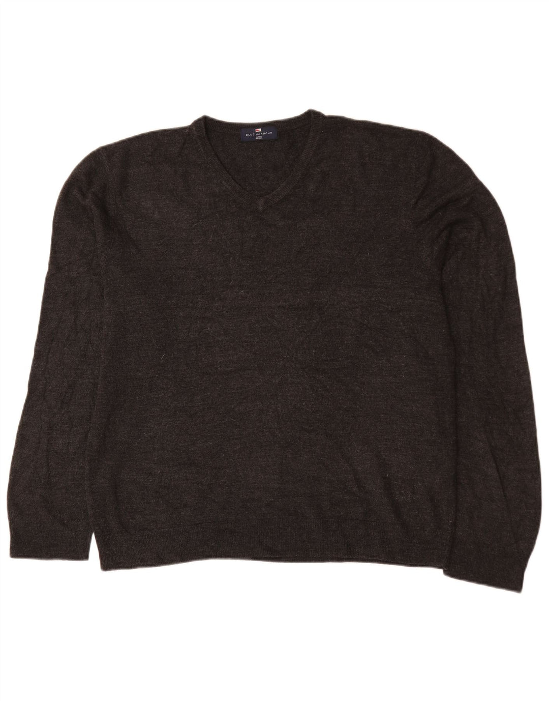 Maglione con scollo a V blu Harbour da uomo Marks & Spencer XL grigio acrilico