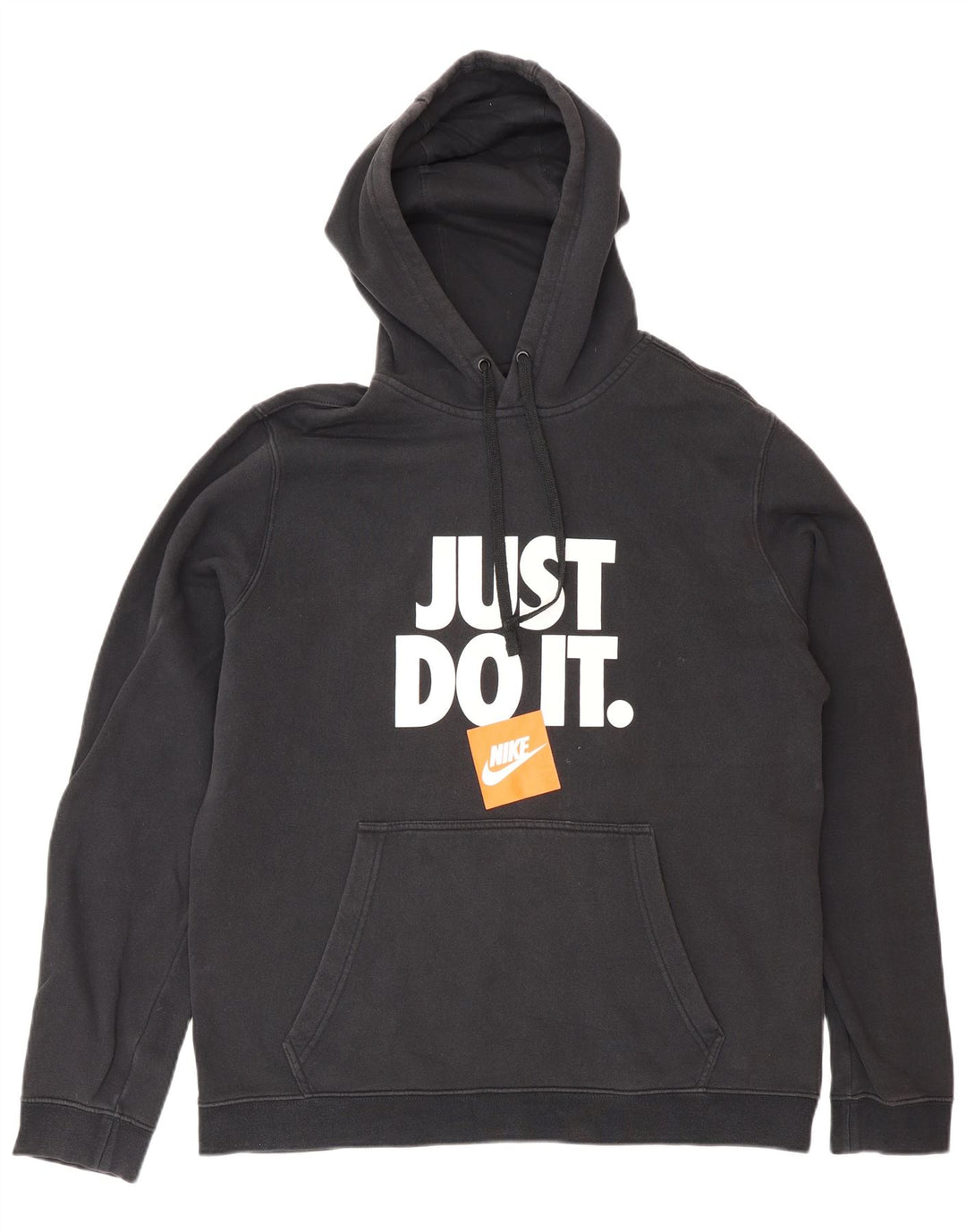 Felpa con cappuccio grafica Nike da uomo grande in cotone nero