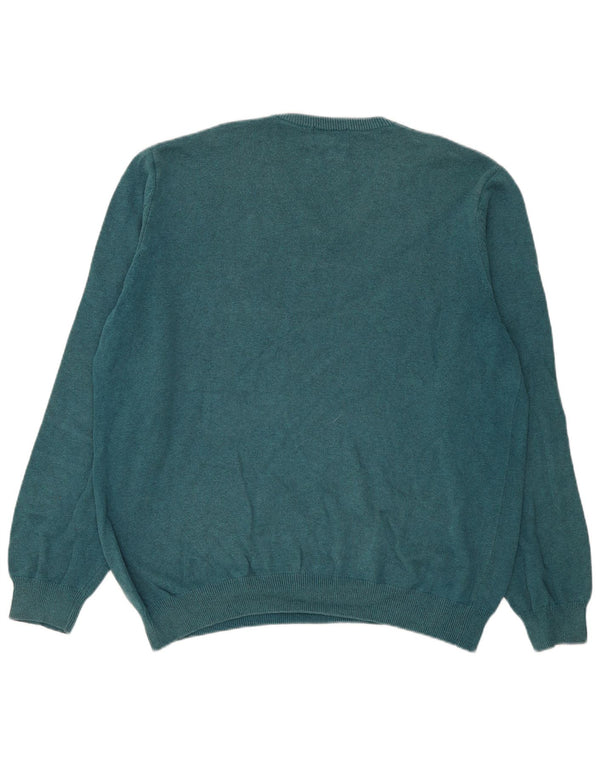 Maglione maglione con scollo a V da uomo Marks & Spencer 2XL cotone blu