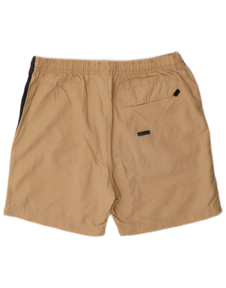 Pantaloncini sportivi da uomo Ellesse grandi in cotone color block beige