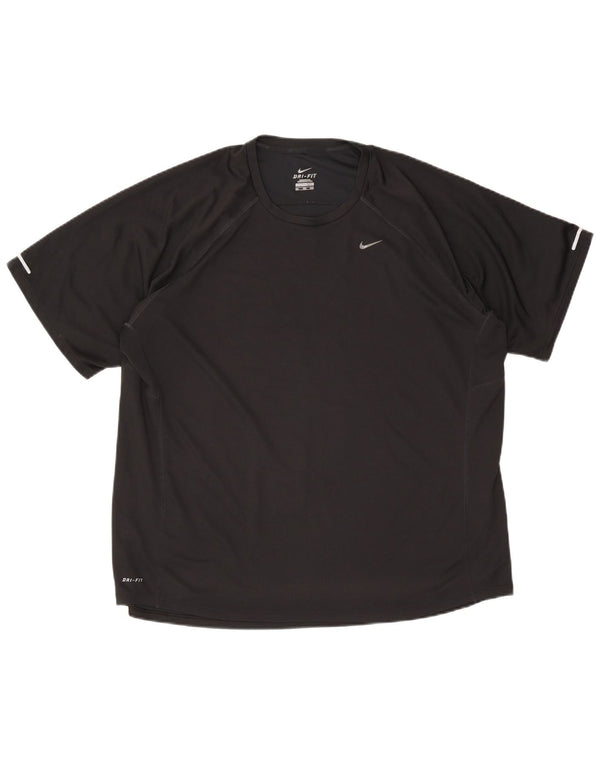 T-shirt Nike Dri Fit da uomo 2XL nera in poliestere