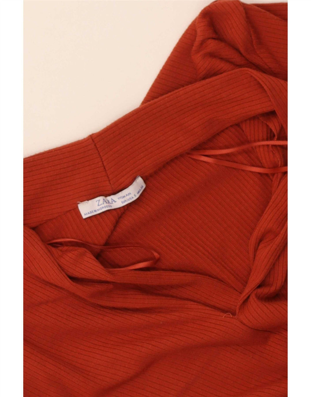 Camicetta Zara Donna Top UK 8 Small Arancione