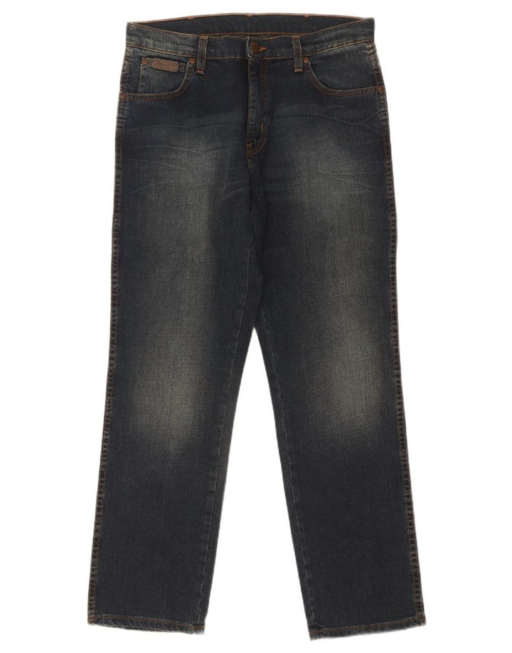 Jeans dritti elasticizzati Texas Wrangler da uomo W32 L30 blu navy
