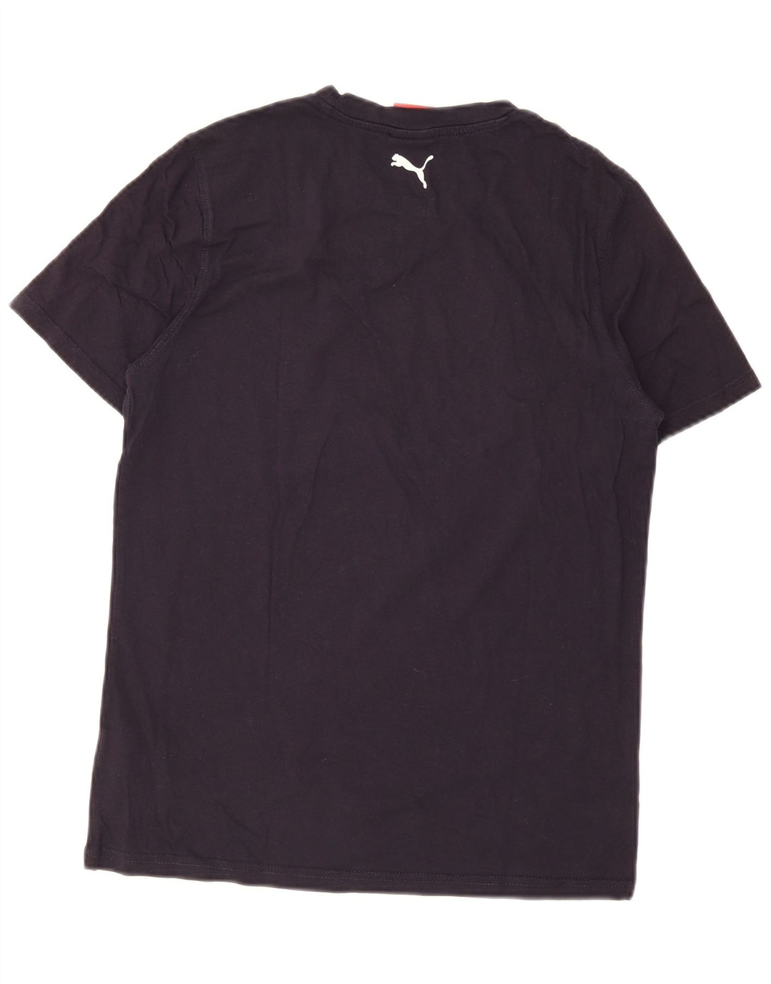 T-shirt grafica da uomo Puma Top Small in cotone blu navy