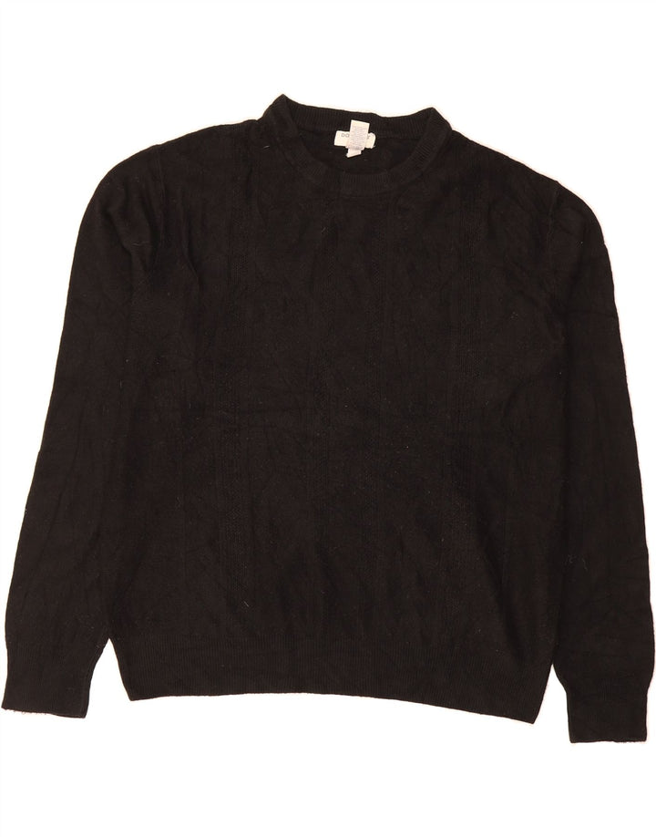 DOCKERS Mens Crew Neck Jumper Sweater 2XL Black Acrylic Vintage Dockers and Second-Hand Dockers from Messina Hembry 