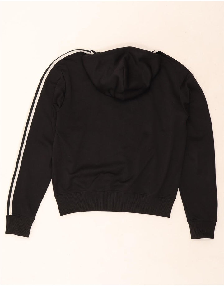 Felpa con cappuccio da uomo Adidas Large nera in poliestere