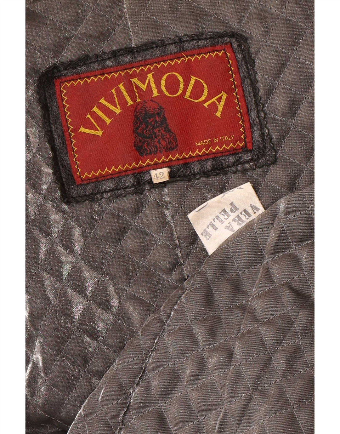 Giacca militare doppiopetto oversize da donna vintage IT 42 media nera