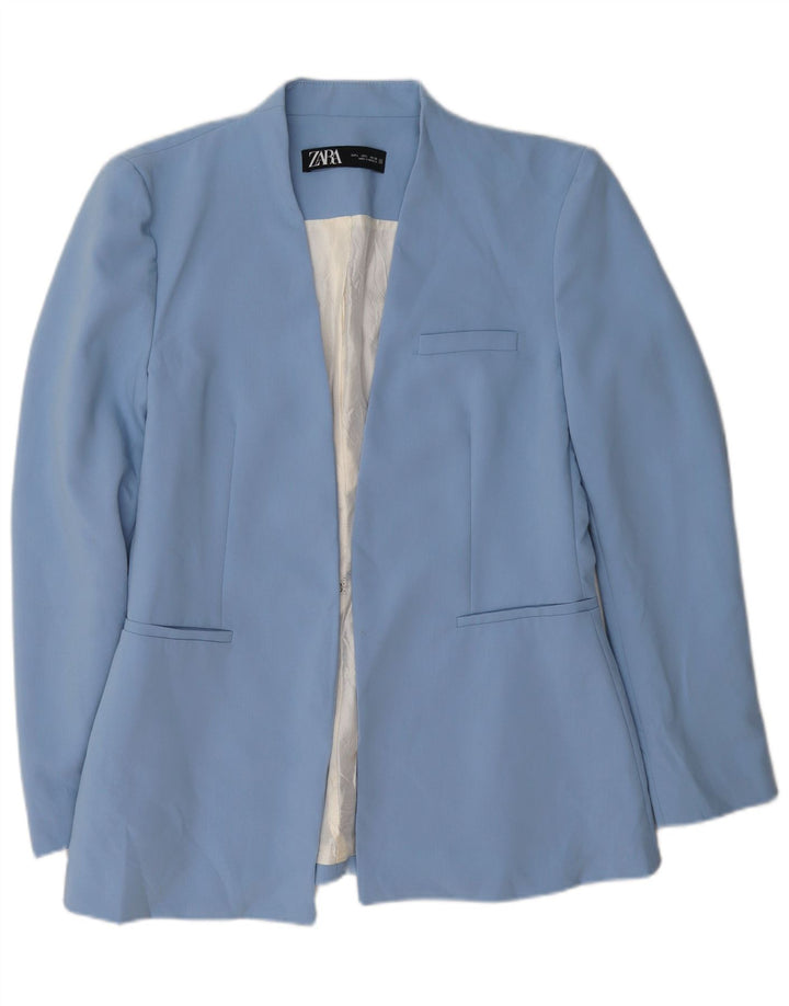 Giacca blazer da donna Zara UK 16 grande poliestere blu