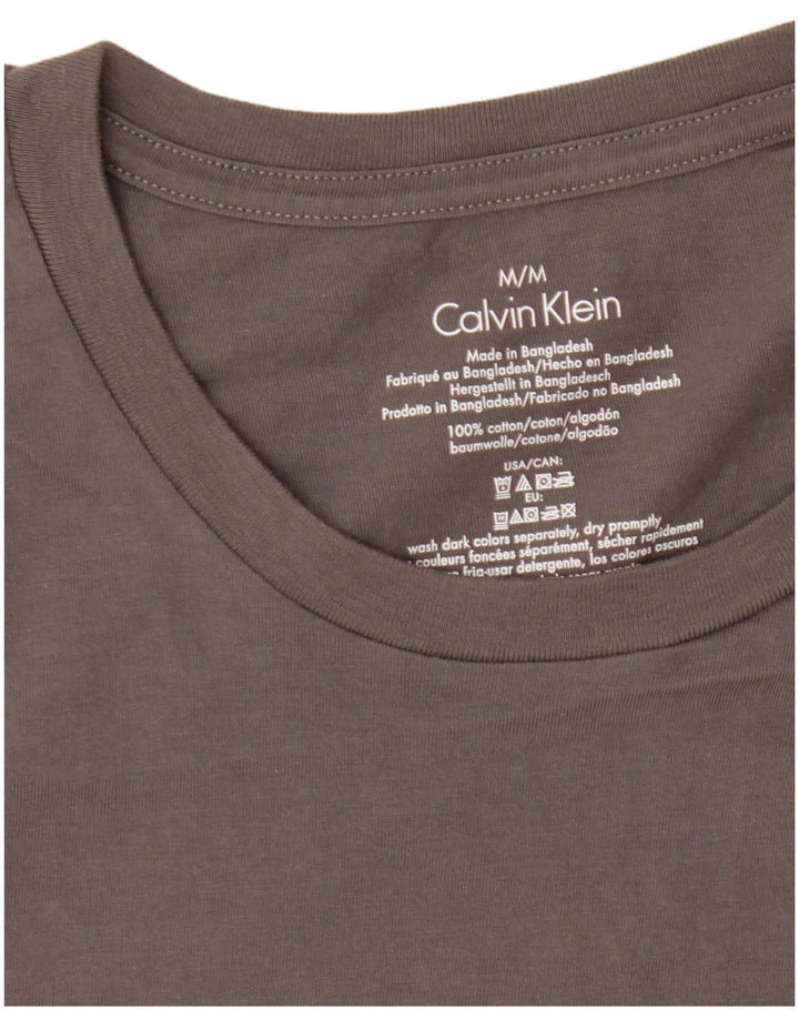 Maglietta grafica da uomo Calvin Klein Top in cotone grigio medio