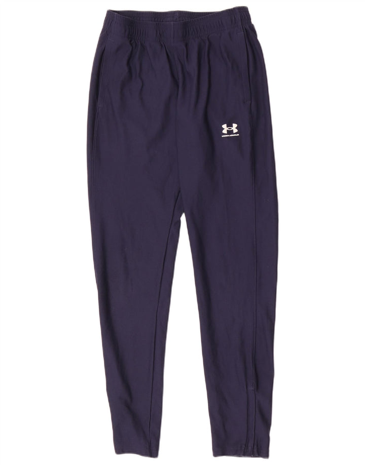 Pantaloni da tuta da ragazzo Under Armour 11-12 anni Large in poliestere blu navy