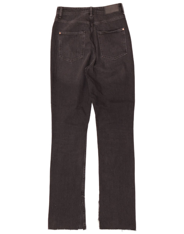 Jeans bootcut a vita alta da donna Zara EU 38 Small W28 L34 cotone nero
