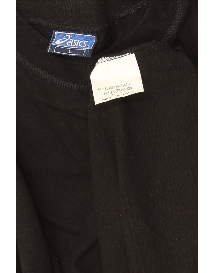 Top Asics Uomo Manica Lunga Large Nero Cotone