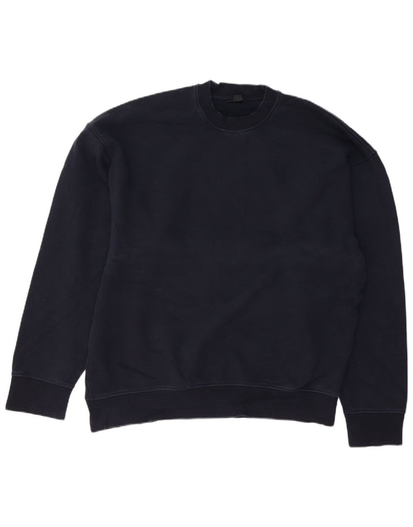 COS Felpa da uomo Maglione grande in cotone blu navy