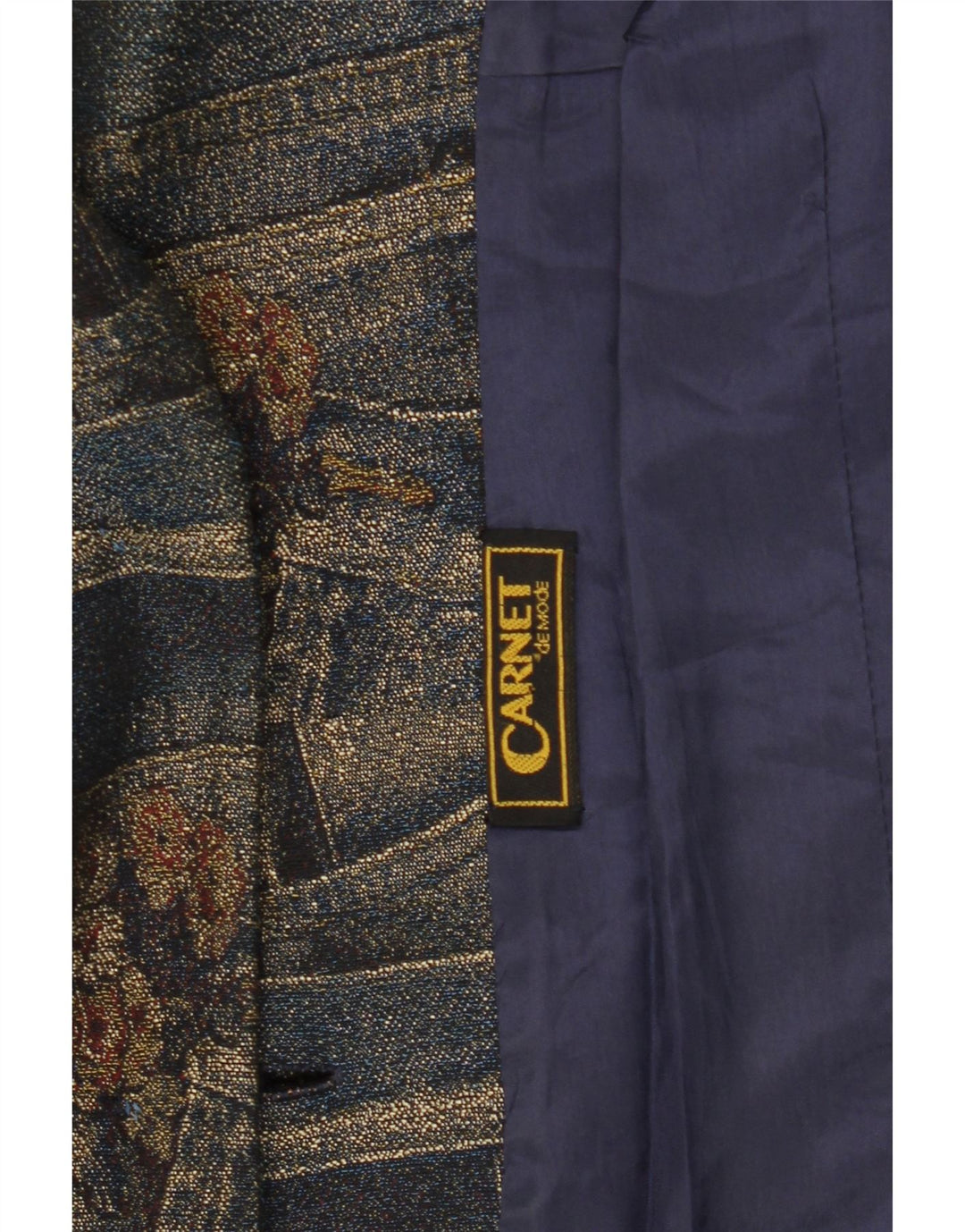 Giacca blazer a 3 bottoni da donna Carnet UK 14 medio blu navy floreale