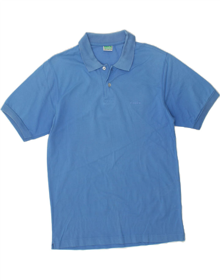 DIADORA Mens Polo Shirt Medium Blue Cotton Vintage Diadora and Second-Hand Diadora from Messina Hembry 