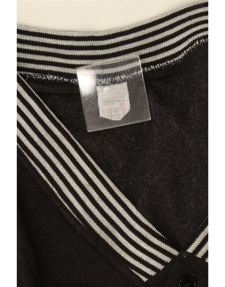 Maglione cardigan grafico da uomo vintage nero medio