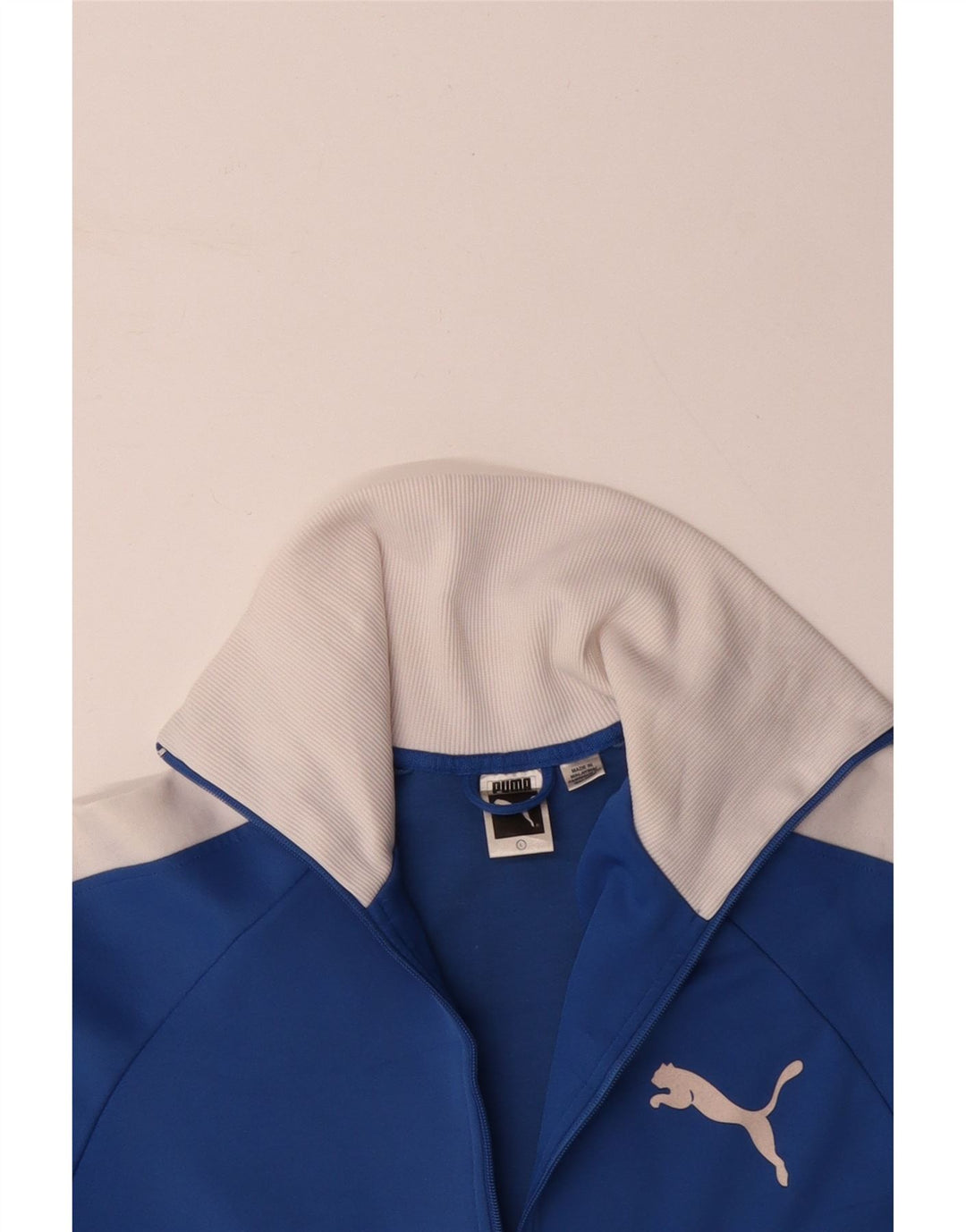 Giacca da ginnastica con grafica PUMA da donna UK 16 Large Blu Colourblock