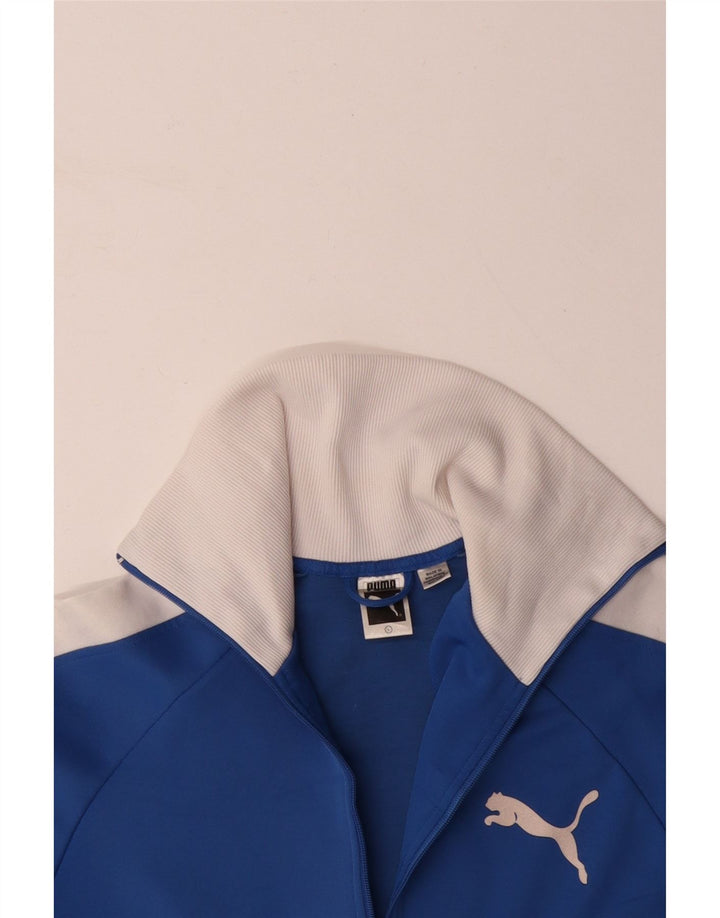 Giacca da ginnastica con grafica PUMA da donna UK 16 Large Blu Colourblock