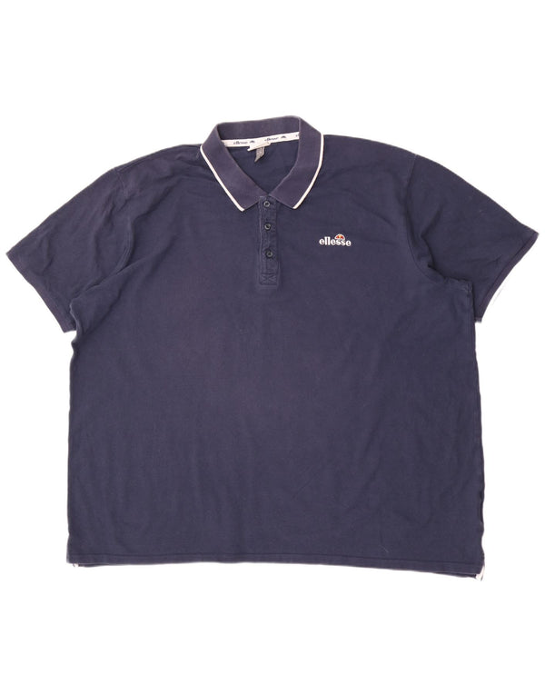 Polo da uomo Ellesse 3XL in cotone blu navy