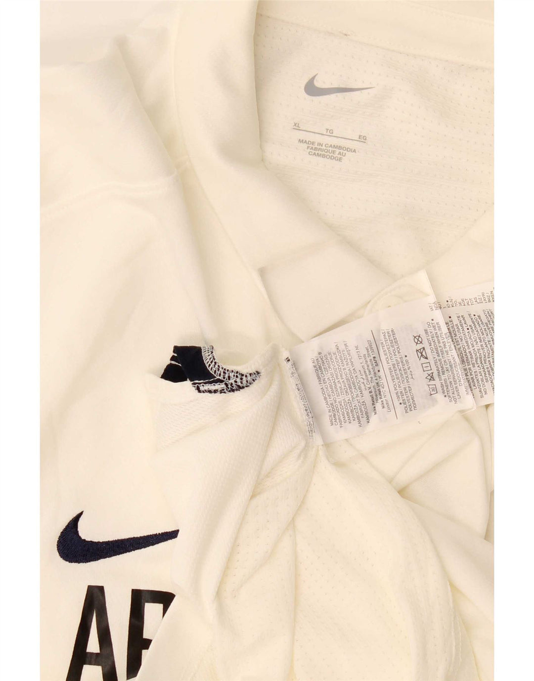 Polo grafica da uomo Nike XL in poliestere bianco sporco