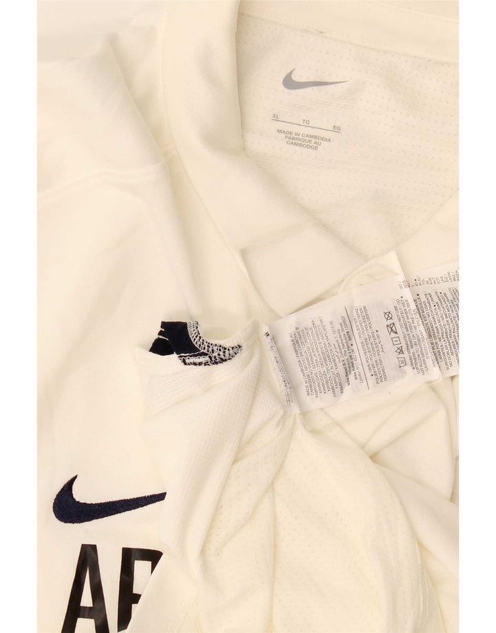 Polo grafica da uomo Nike XL in poliestere bianco sporco