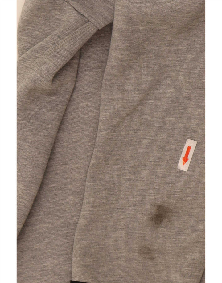Felpa con cappuccio e zip Nike da uomo, grande, in cotone chiazzato grigio