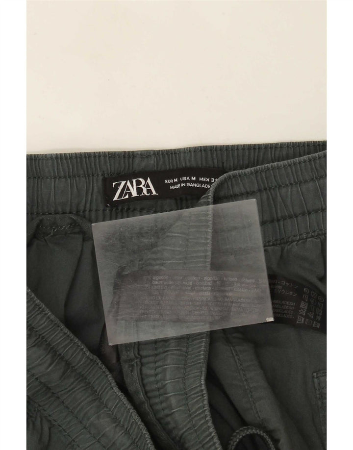 Pantaloni jogging da donna Zara medi W28 L26 cotone verde