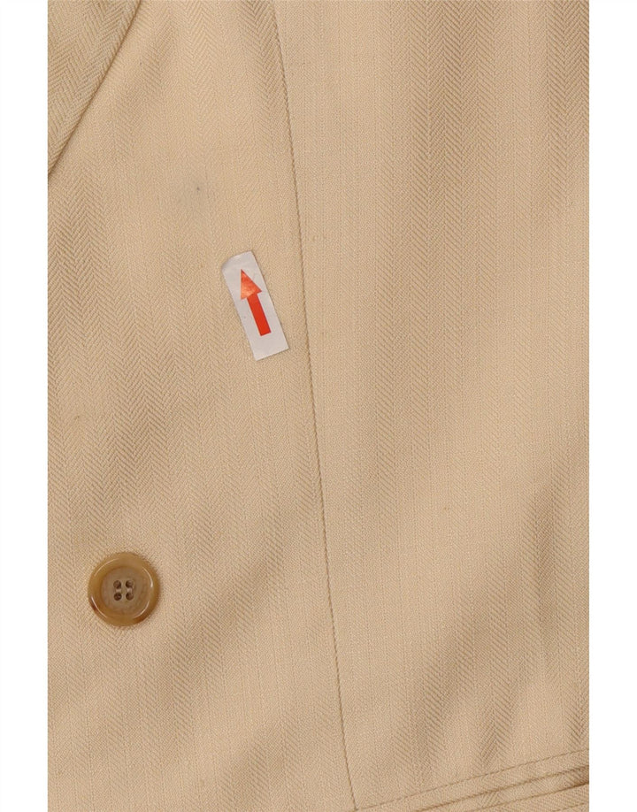 Abito vintage da uomo in 2 pezzi grande W34 L30 in seta beige