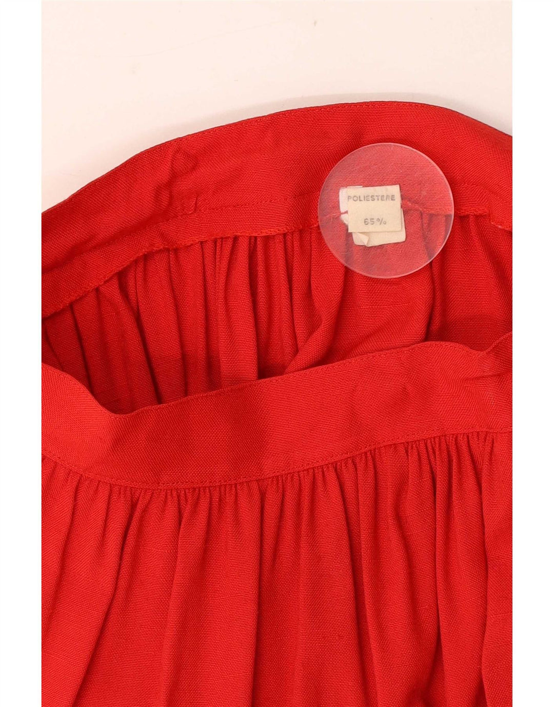 Gonna a trapezio da donna vintage W25 XS poliestere rosso