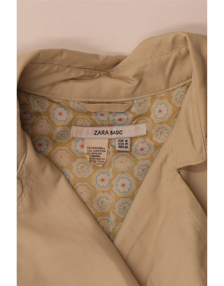 Trench da donna Zara UK 14 Cotone beige medio