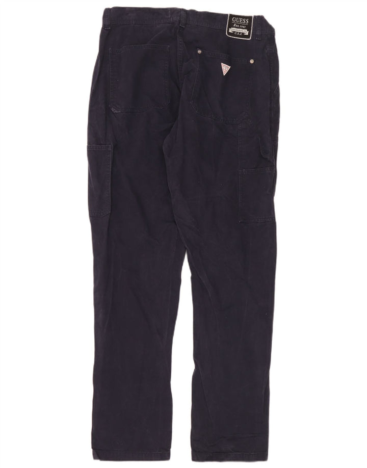 Pantaloni cargo dritti da uomo Guess W32 L32 Blu Navy