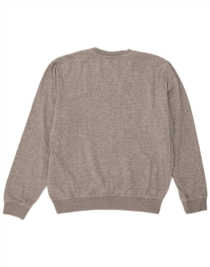 Felpa Kappa da uomo in cotone mélange grigio medio