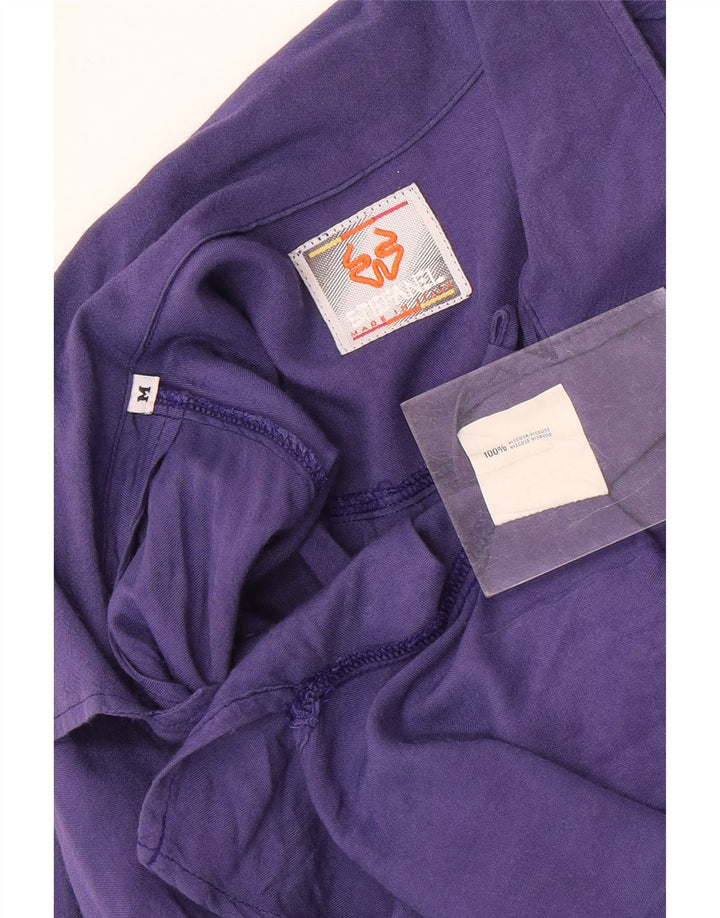 Camicia da uomo a maniche corte Stefanel in viscosa viola medio