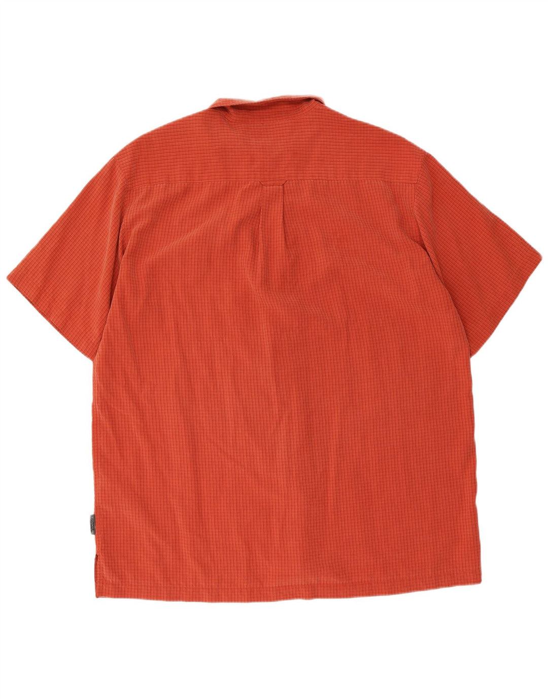Camicia a maniche corte Columbia da uomo in titanio XL arancione a quadretti modale