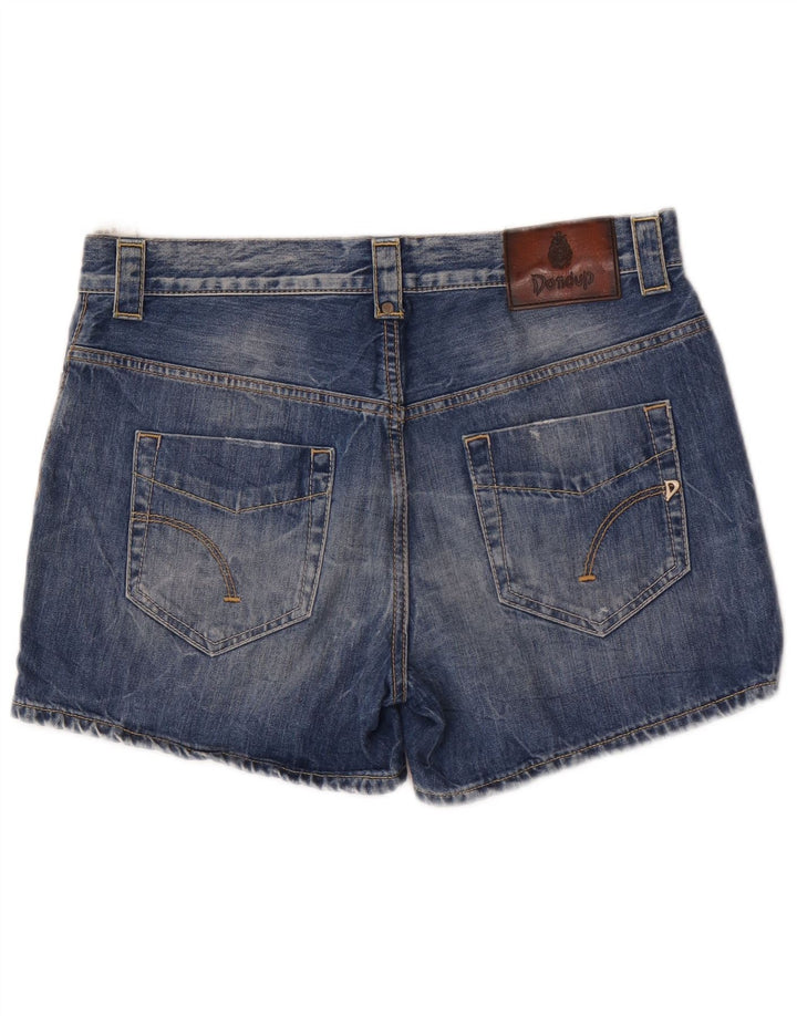 Dondup Pantaloncini di jeans a vita alta da donna W29 cotone blu medio