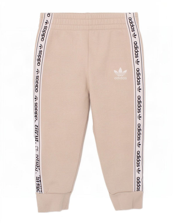 Pantaloni da tuta con grafica Adidas da bambino 18-24 mesi Beige Colourblock
