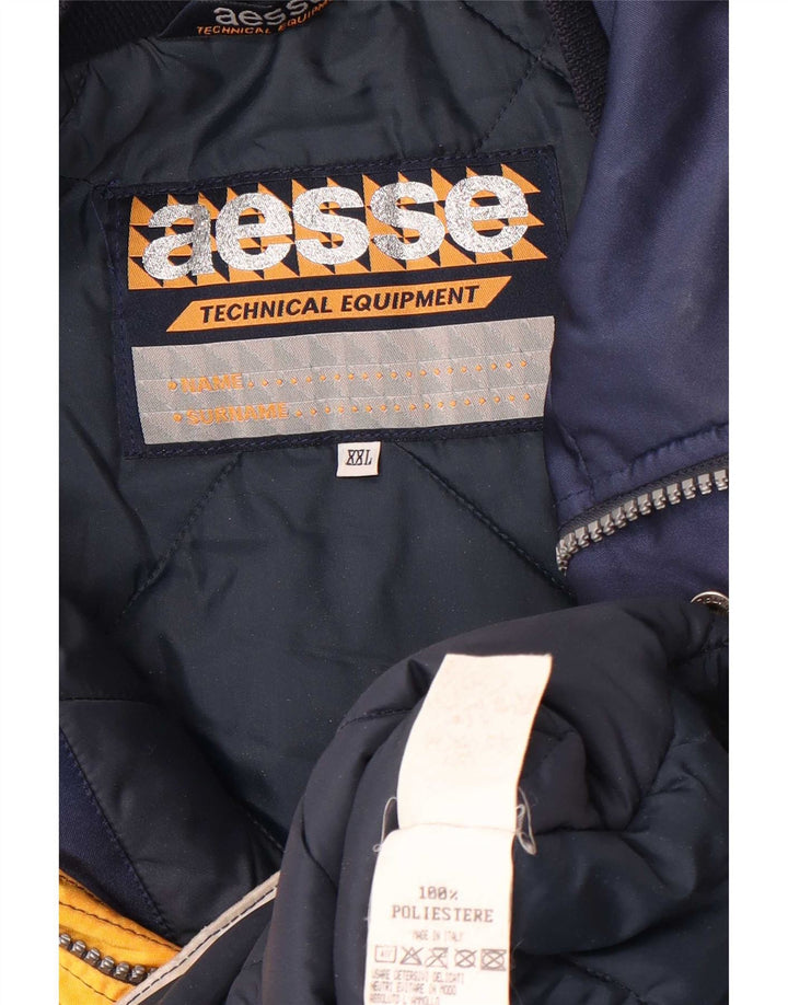 Giacca da sci da uomo Aesse UK 44 2XL Poliestere color block blu navy