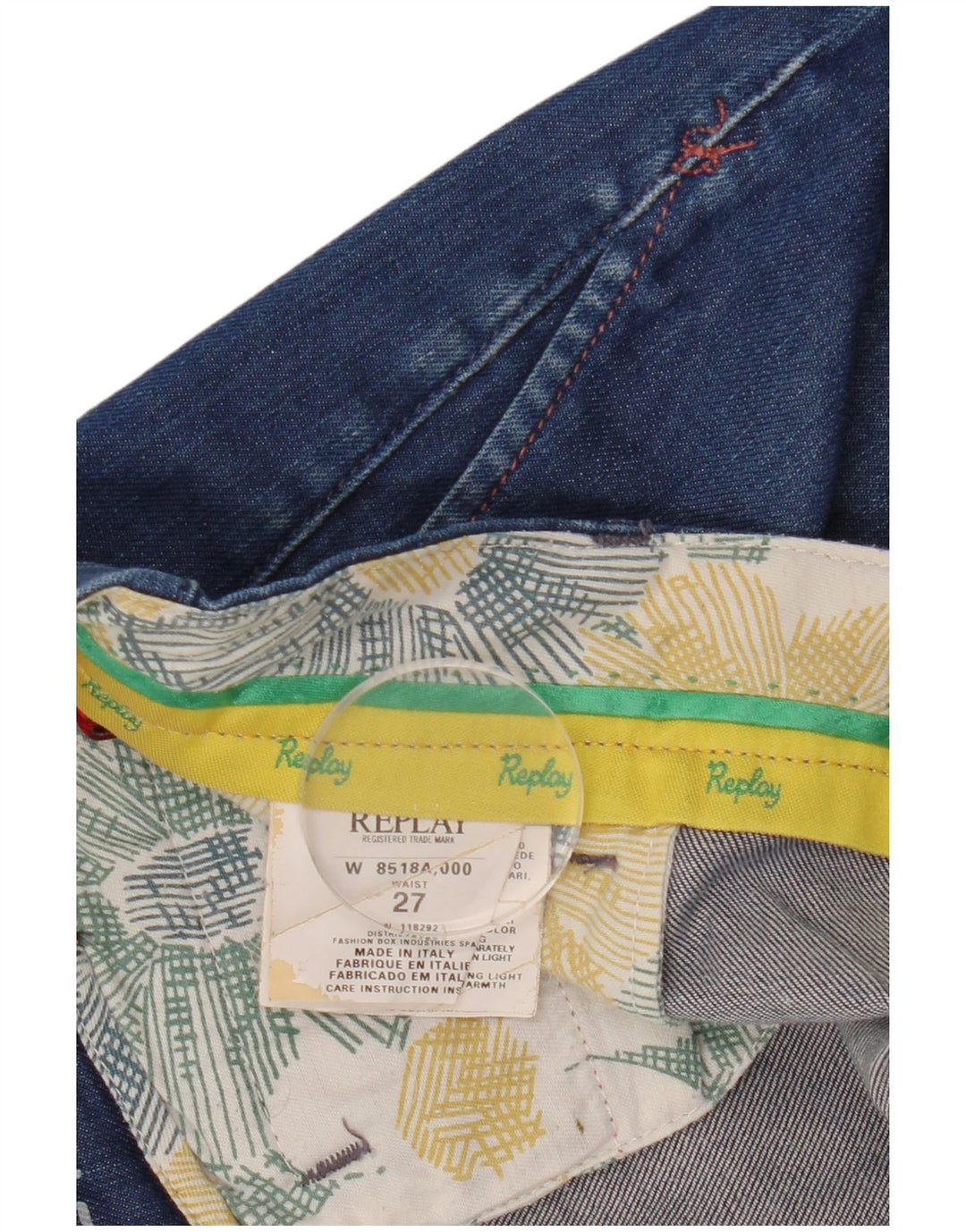 REPLAY Pantaloncini di jeans da donna W27 piccoli in cotone blu