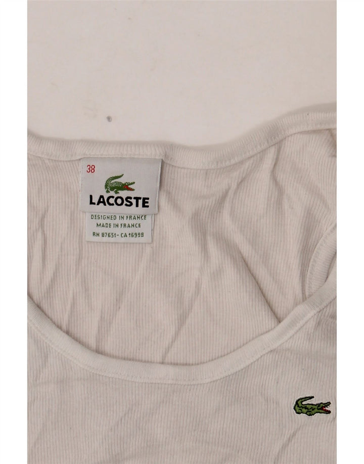 Canotta da donna Lacoste taglia 38 cotone bianco medio