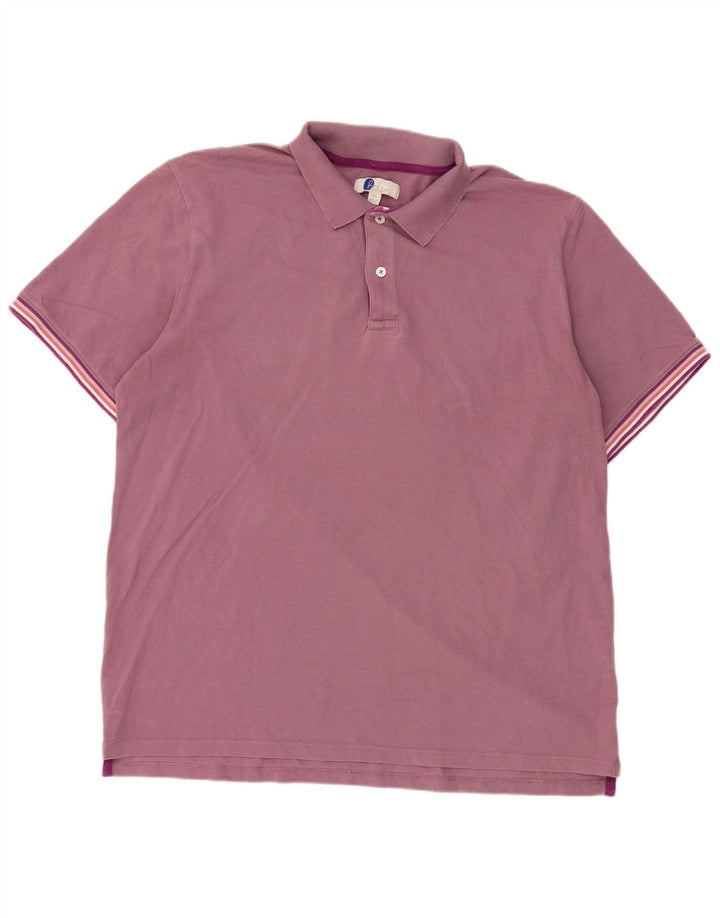 Polo da uomo Boden XL in cotone a righe rosa