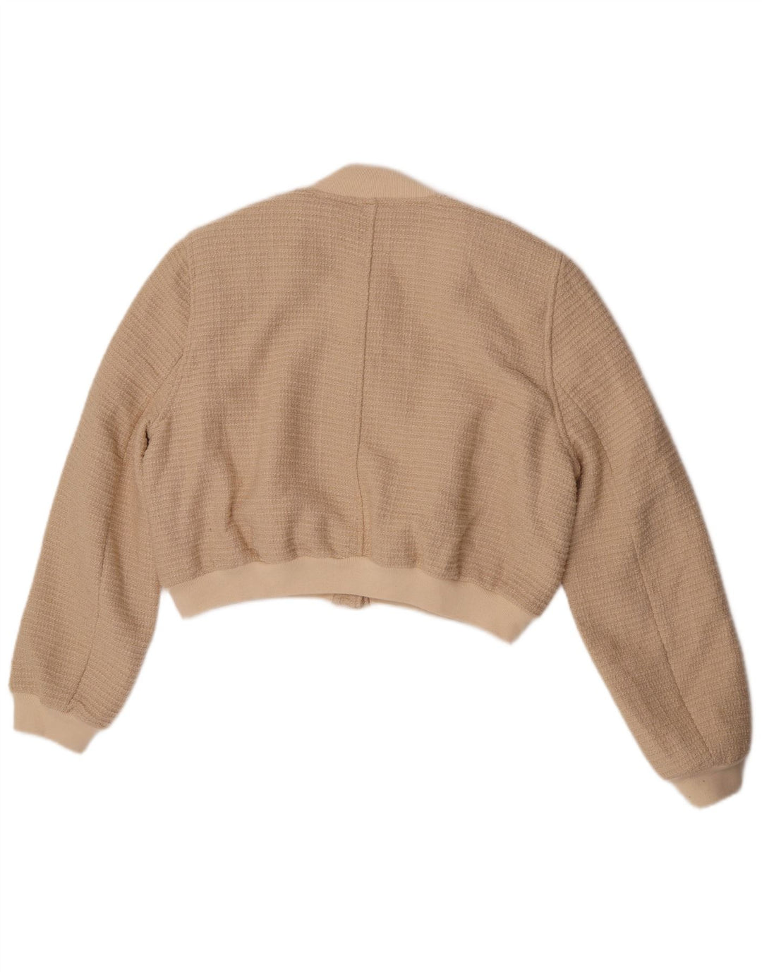 Giubbotto bomber da donna Zara UK 16 grande cotone beige